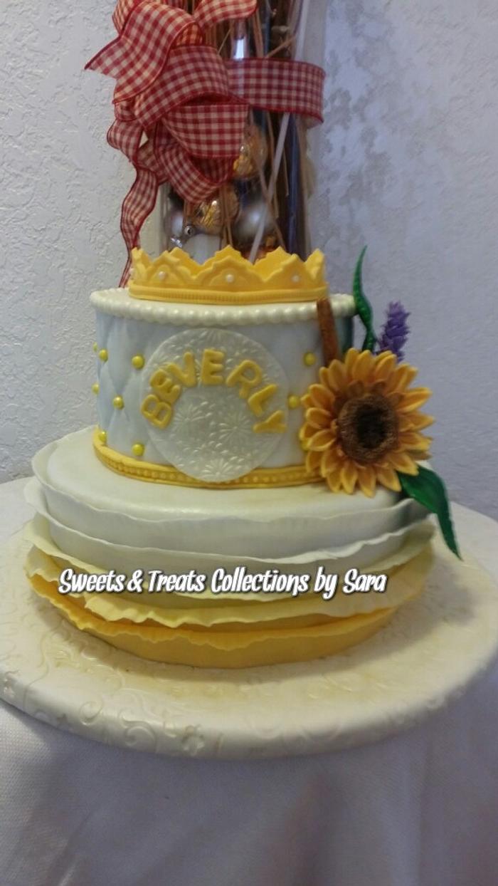 sunflowers birthday cake