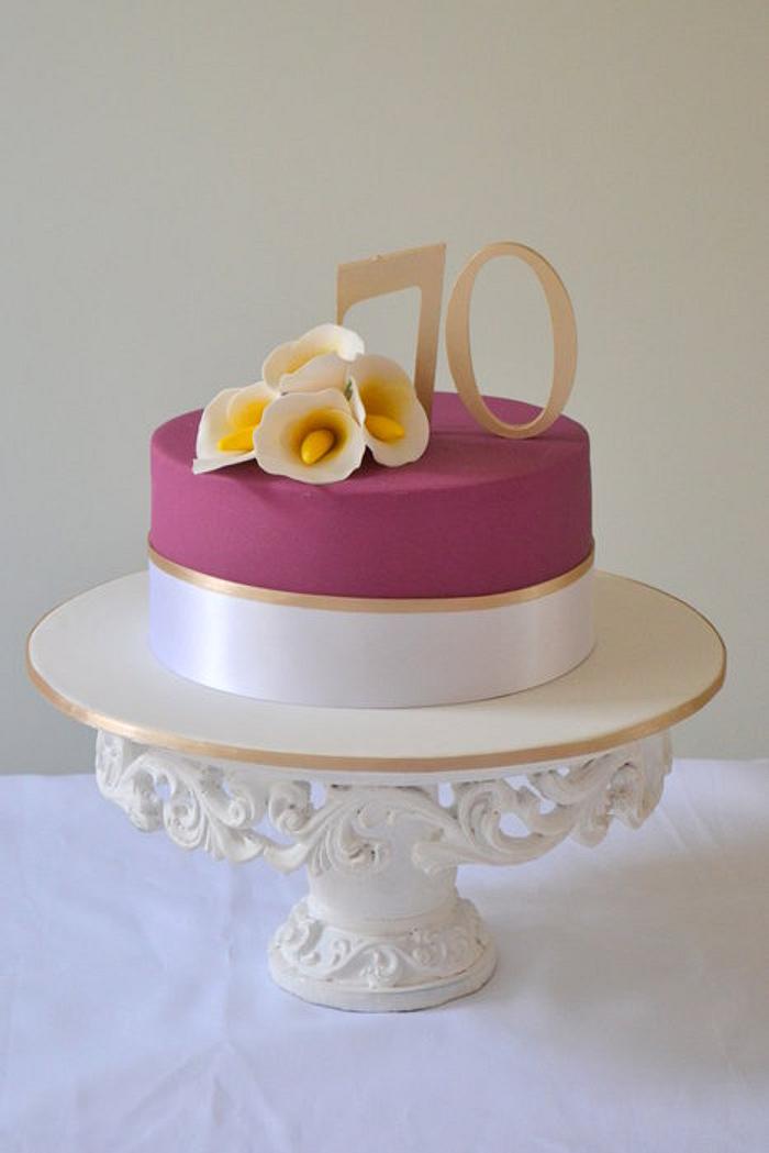 70th birthday cake
