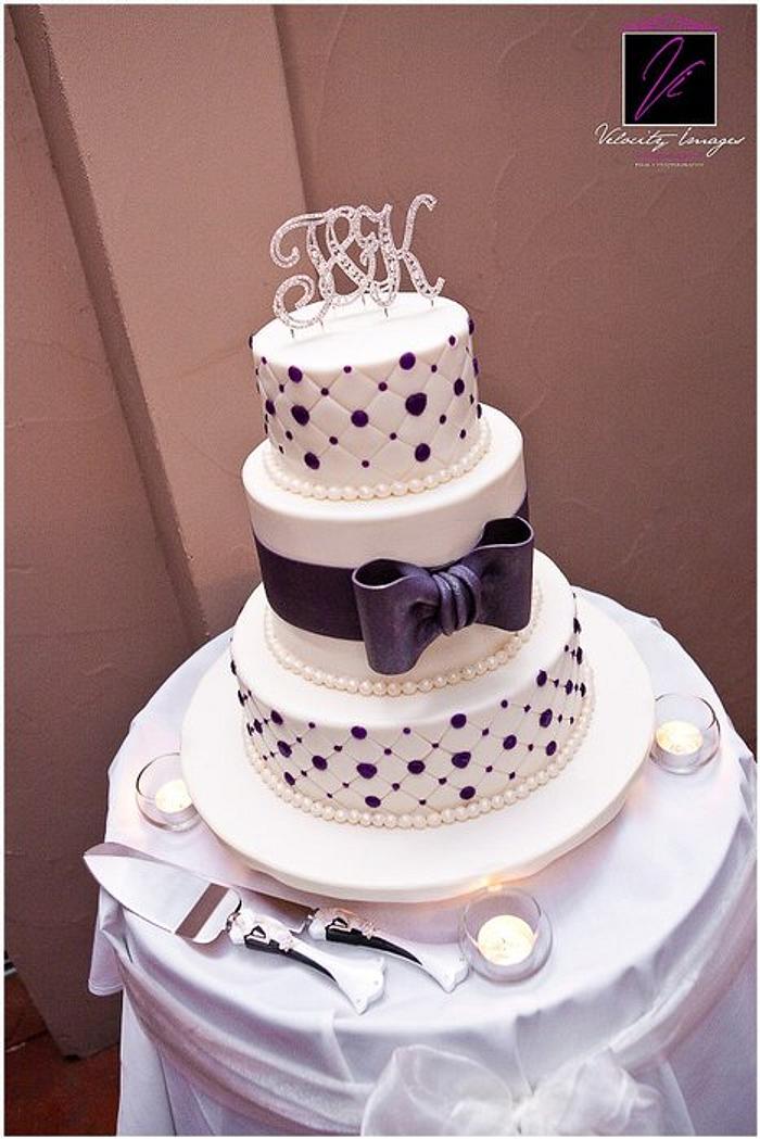 purple crystal and diamond cake