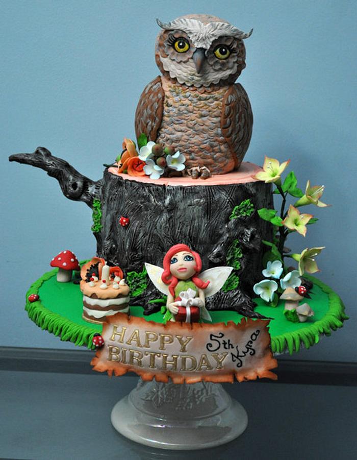 Fairy forest cake