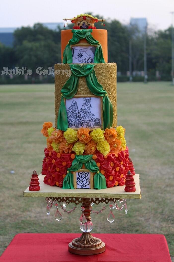 Indian traditional wedding cake