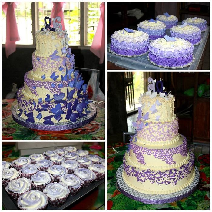 Purple buttercream frosting