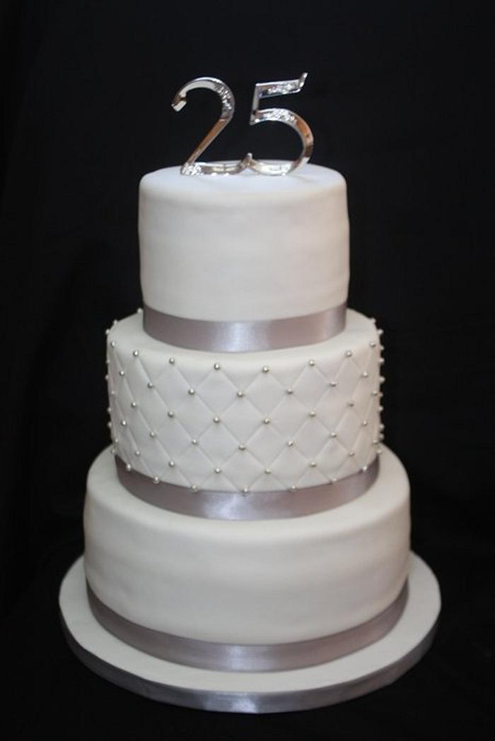 25th Wedding Anniversity Cake