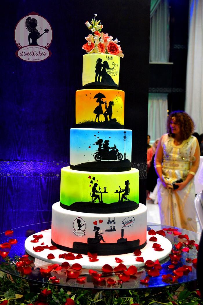 Love story Wedding cake