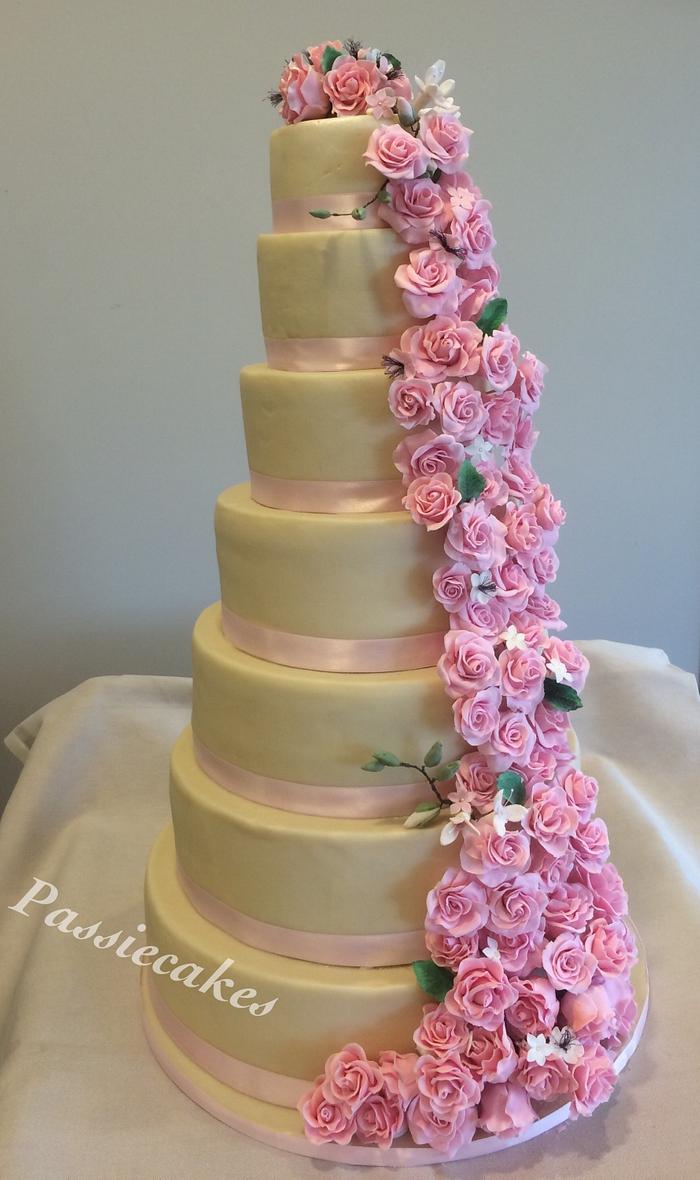  roses 7 layers of wedding cake