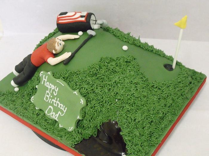 slippy golf cake 