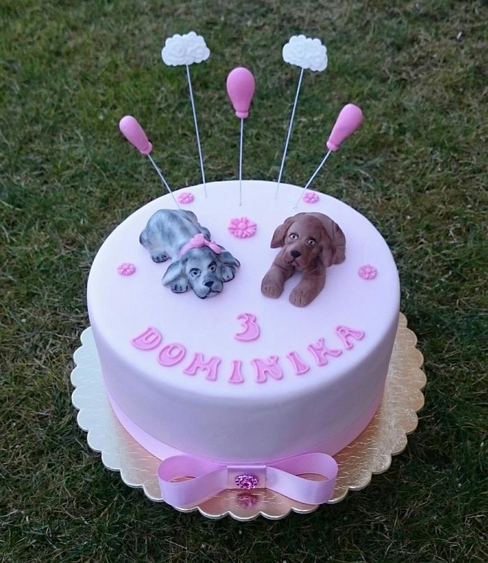 Cake with dogs