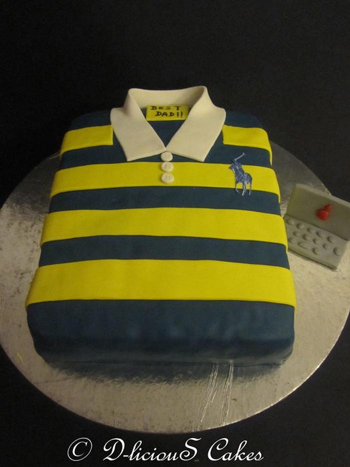 Ralph Lauren T Shirt Cake - Decorated Cake by devinasoni - CakesDecor