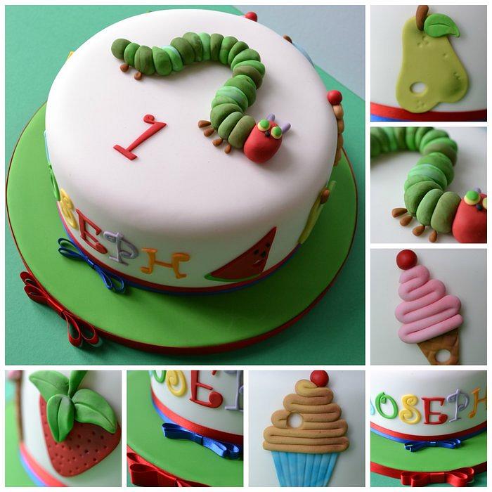 The Very Hungry Caterpillar 1st Birthday Cake
