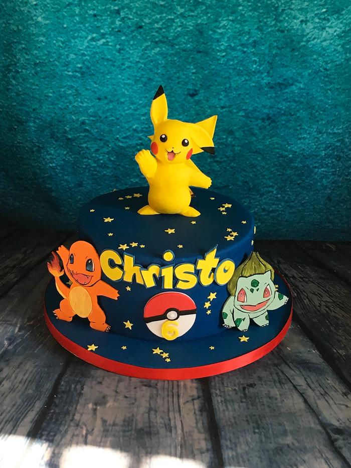 Pikachu and friends cake