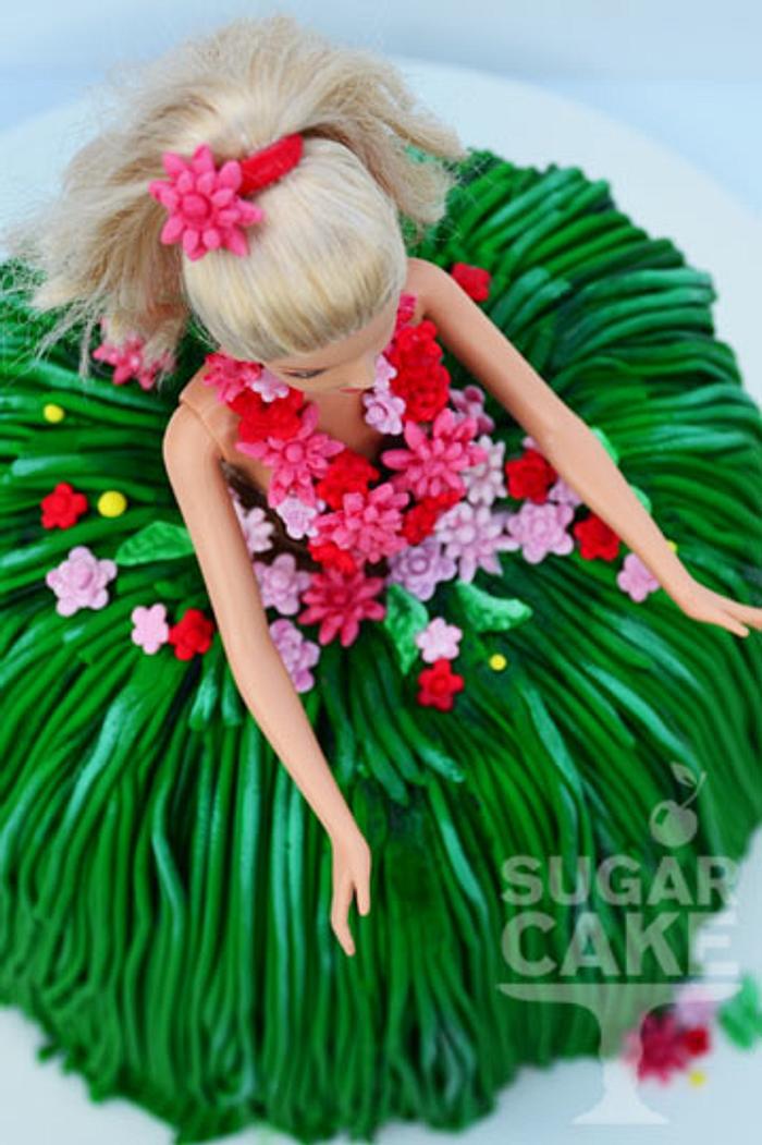 Hula Girl Hawaii Cake
