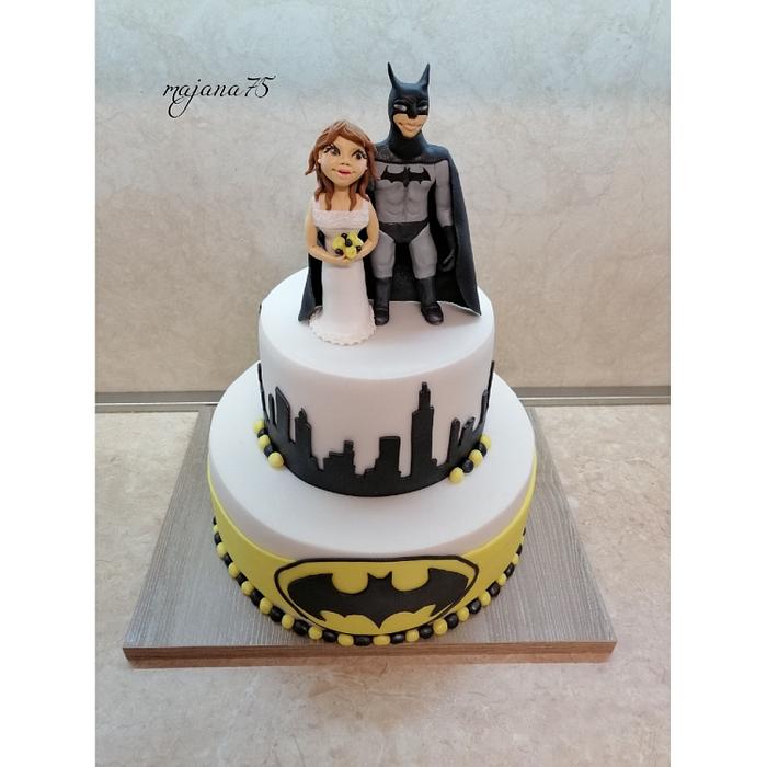 Wedding batman cake