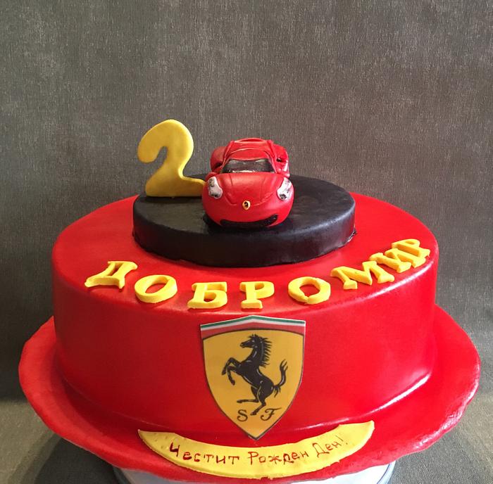 Ferrari cake for boy