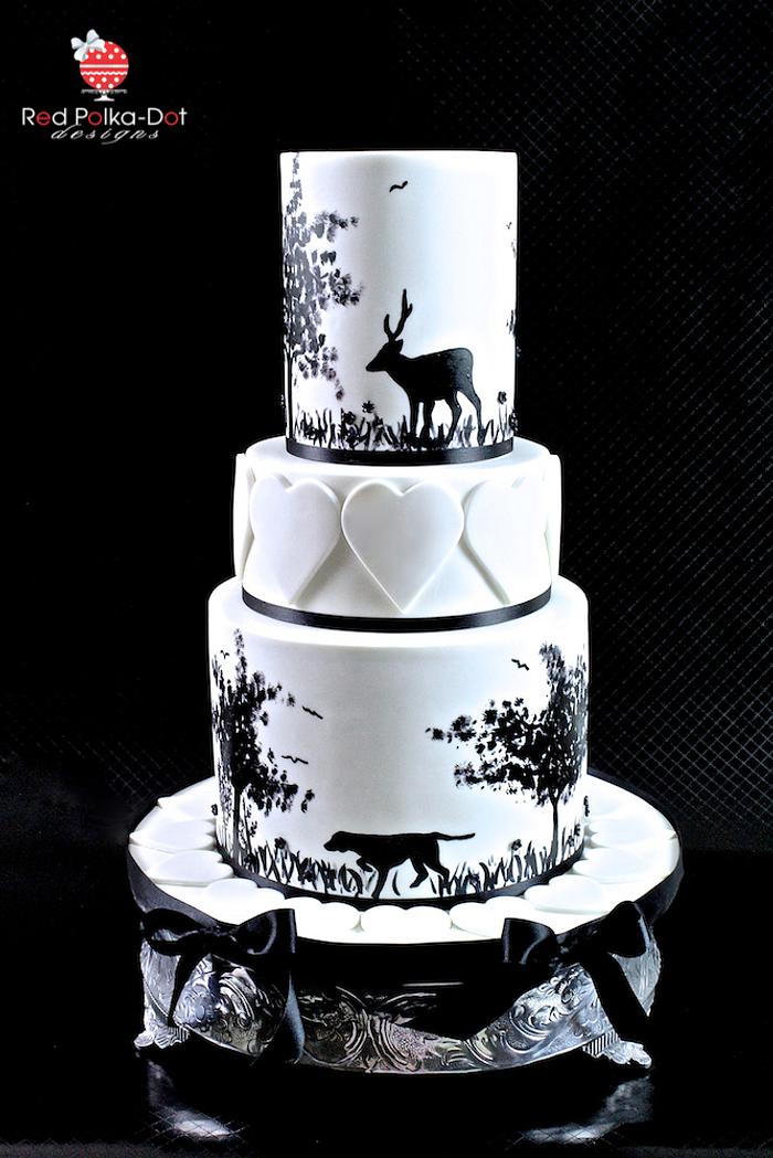 Hunting wedding cake