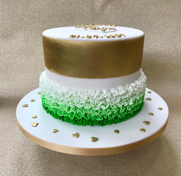 Golden Anniversary cake with an Irish twist