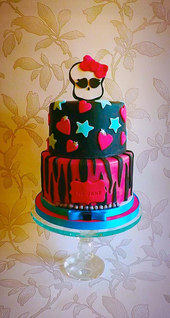 Monster High themed birthday cake