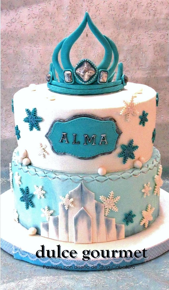 Frozen themed cake