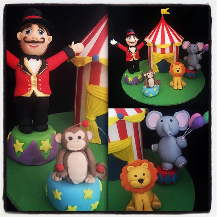 Circus themed cake toppers