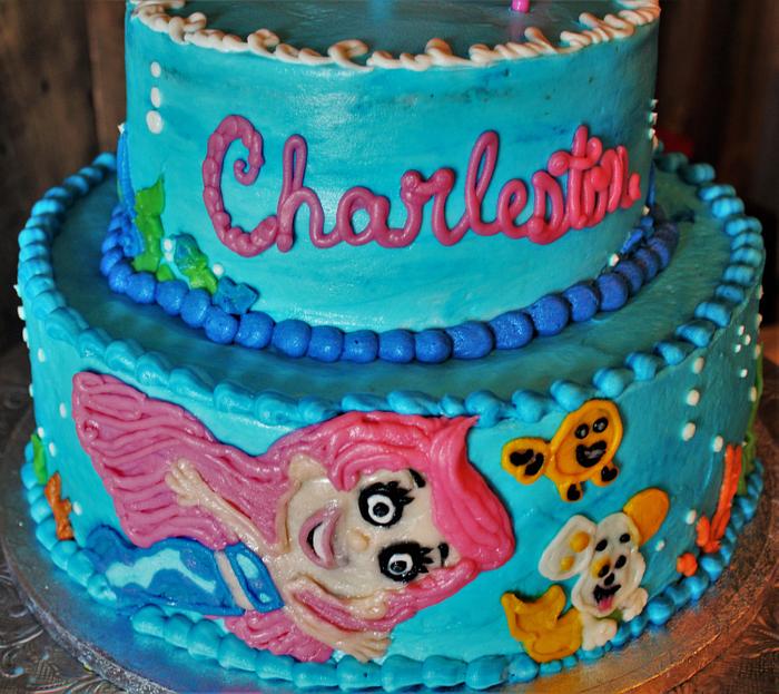 Bubble Guppy cake in buttercream  Decorated Cake by  CakesDecor