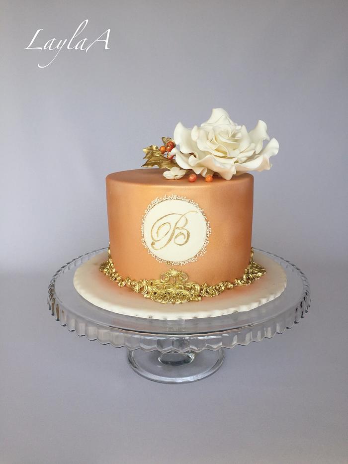 Elegant birthday cake 