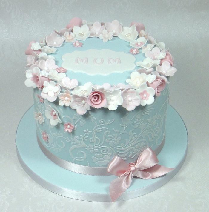 Mother's Day Vintage Themed Cake