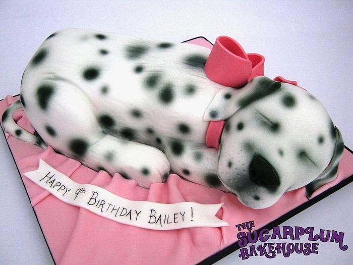 Sleeping Dalmation Puppy Cake