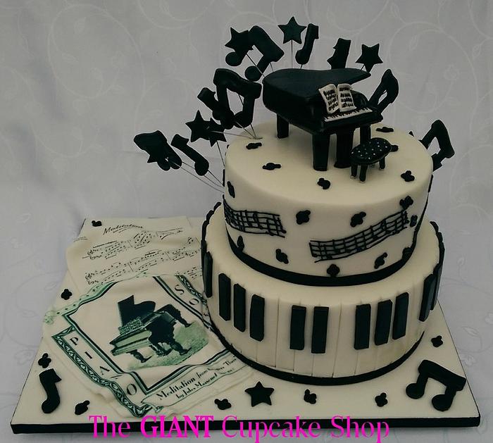 Musical Themed Grand Piano Cake