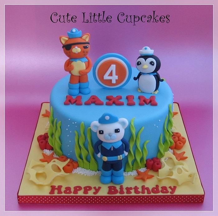Octonauts Birthday Cake & Matching Cupcakes