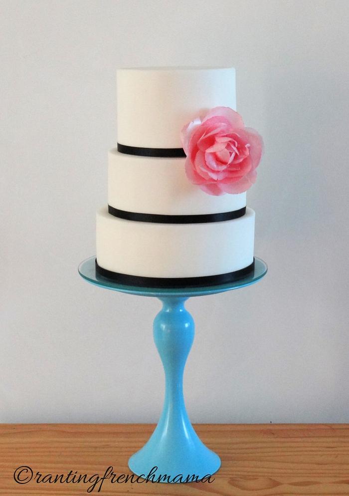Simple yet elegant wedding cake