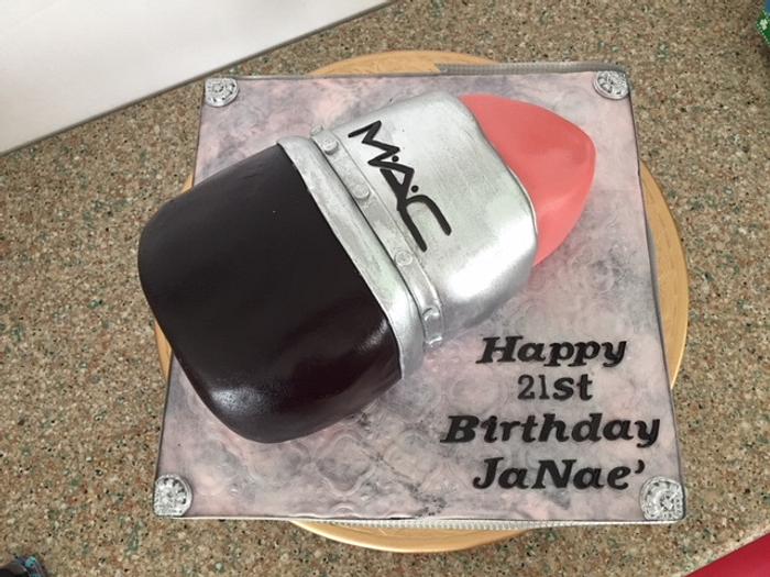 MAC Lipstick cake