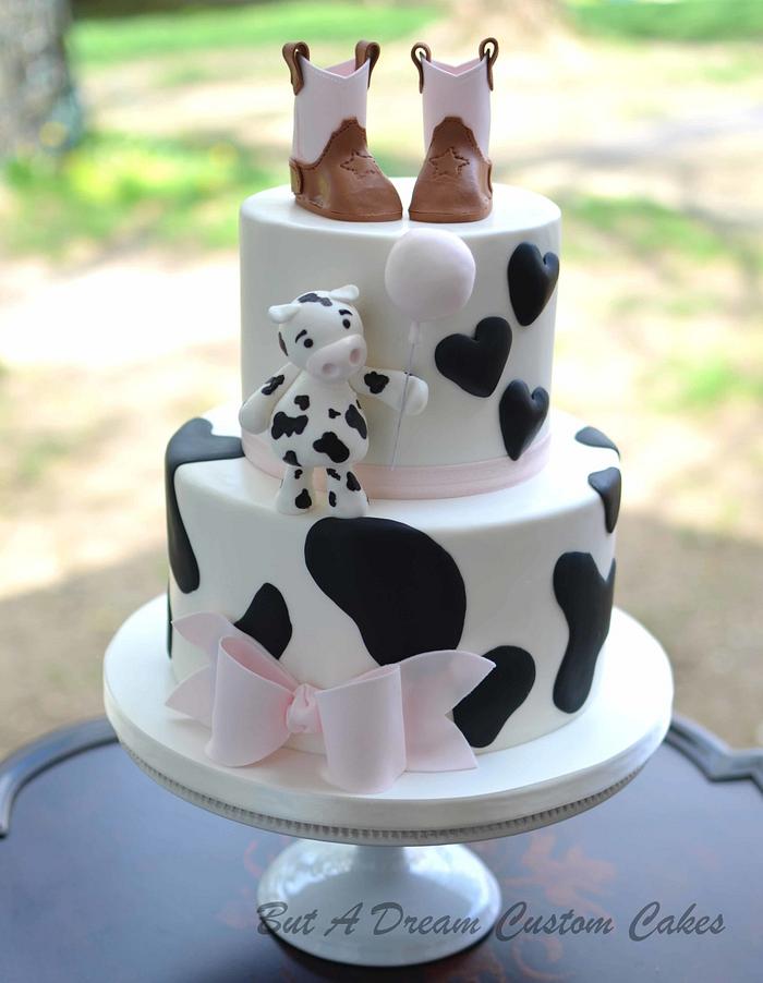 Cowgirl baby shower cake