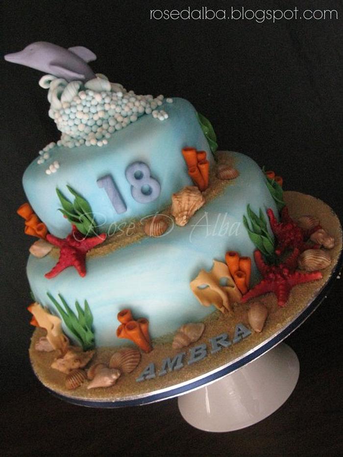 Dolphin sea cake