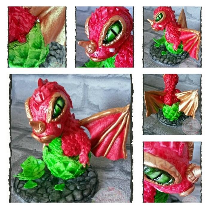 Baby Welsh Dragon Cake Topper #wildwinds