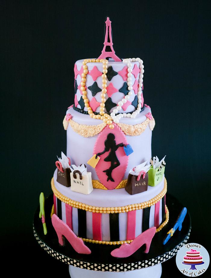Paris Fashion Theme Cake 