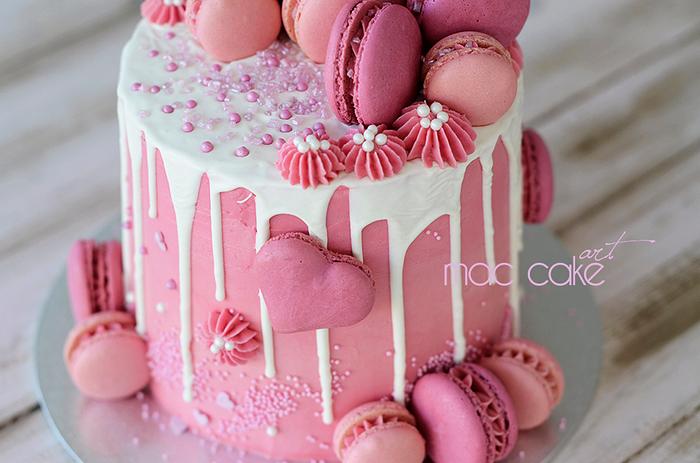 Drip cake rosa 