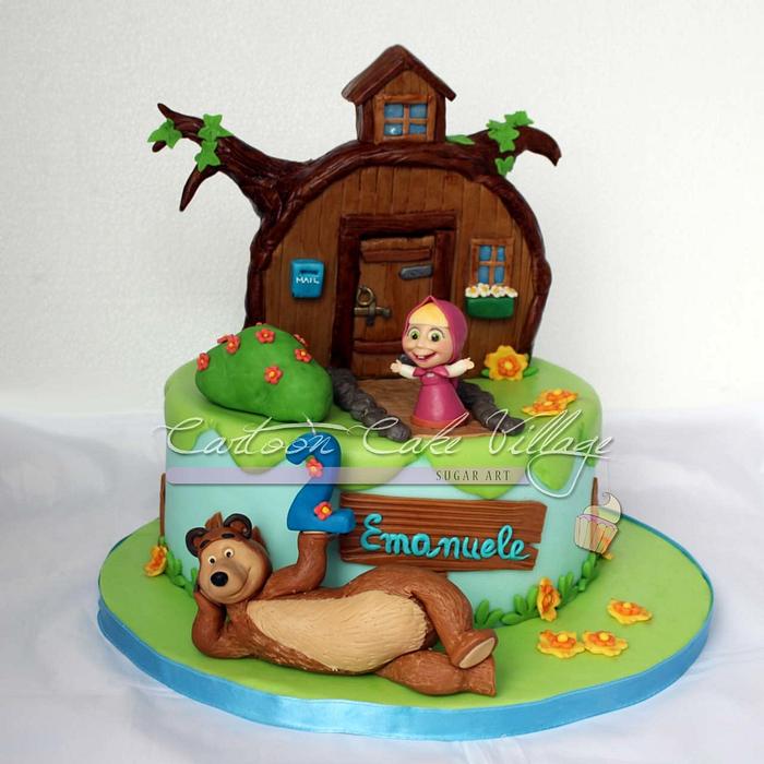 Masha & the bear - Decorated Cake by Eliana Cardone - - CakesDecor