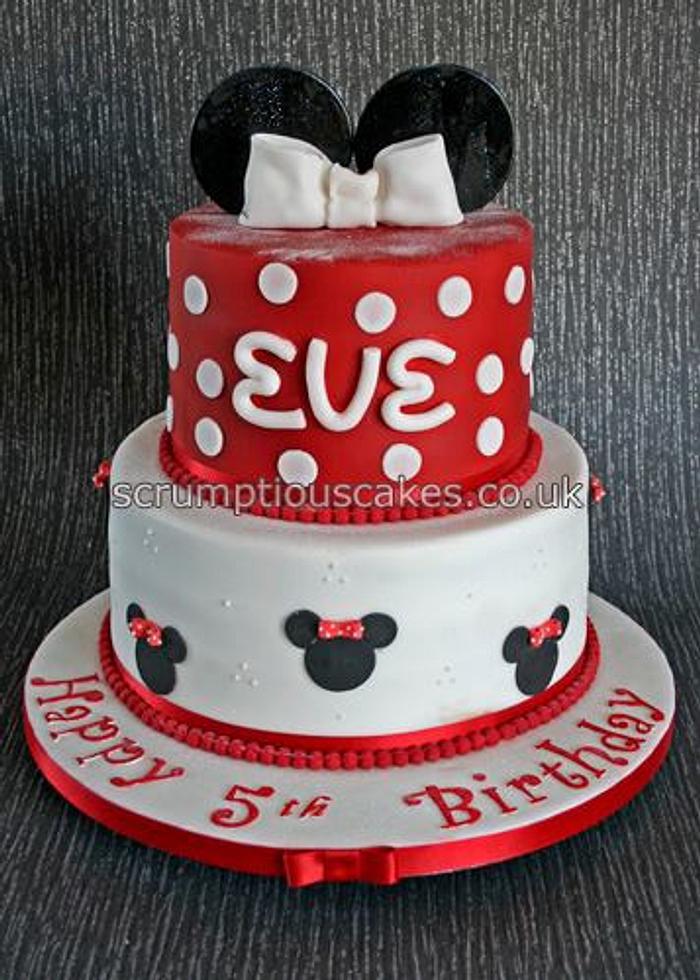 Minnie Mouse Red Birthday Cake