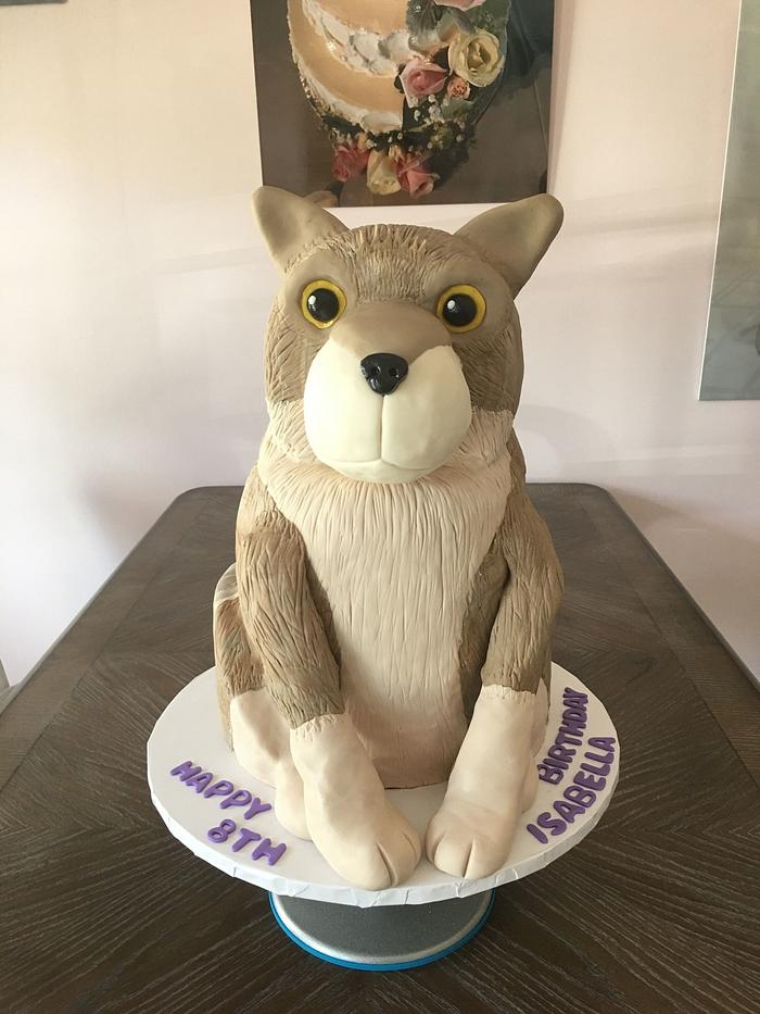 3-D Wolf Cake