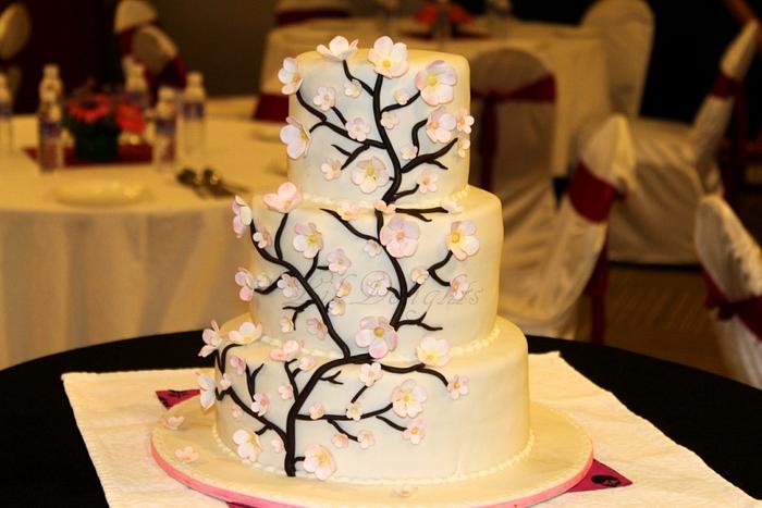 Cherry Blossom Wedding cake 
