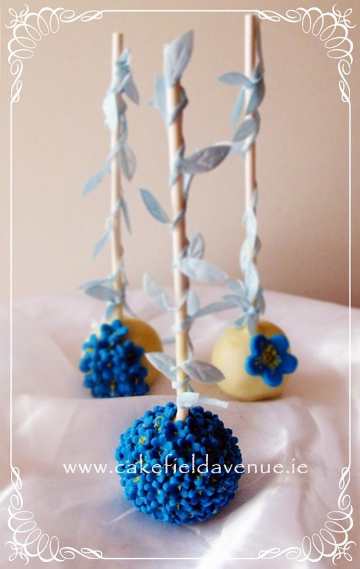 FORGET ME NOT CAKE POPS