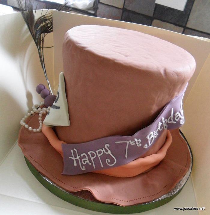 Alice in Wonderland Mad Hatter Hat Cake