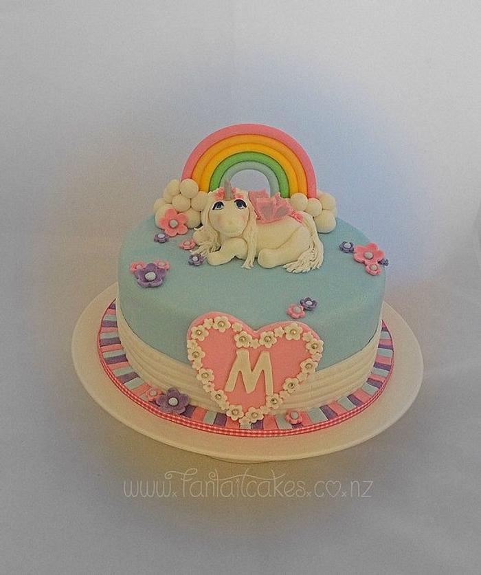 My little pony unicorn rainbow cake