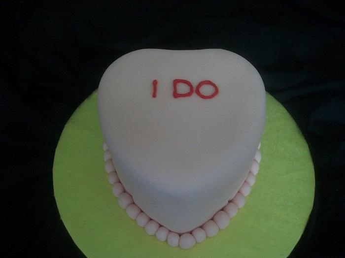 Conversation Heart Wedding Cake