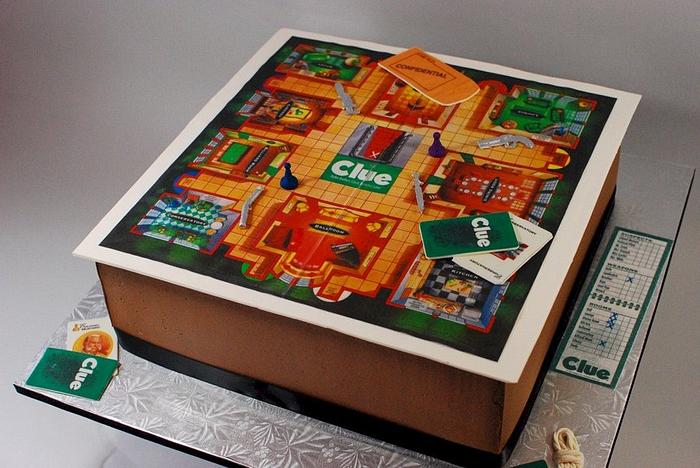 Clue Game Board Cake