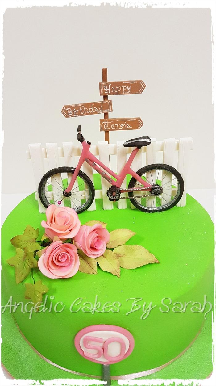 50th Birthday Bicycle cake