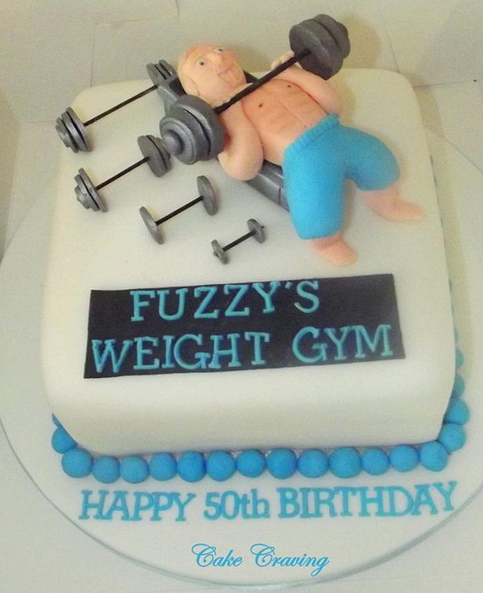 weight lifters cake