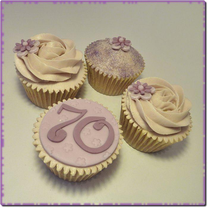 70th Birthday Cupcakes