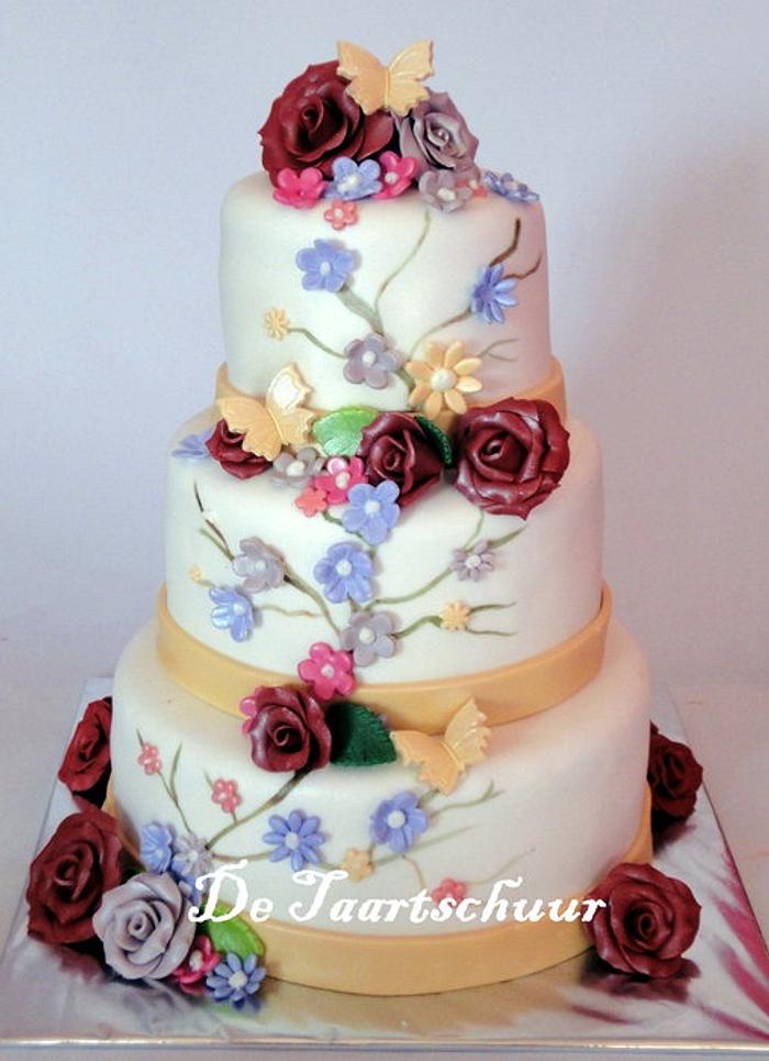wedding cake blossem, rose