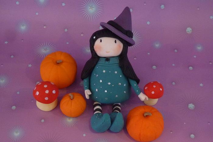 Little witch cake topper 