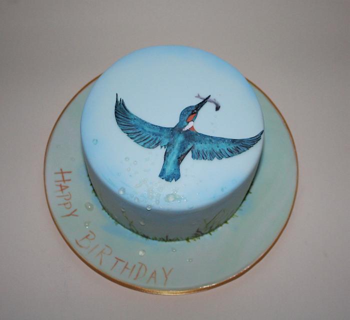 Kingfisher birthday cake 